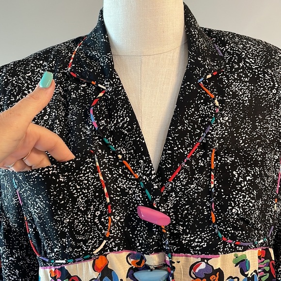 PLATINUM by DOROTHY SCHOELEN VTG AFRICAN cultural PRINT 2 piece skirt set size 4 - Picture 5 of 17